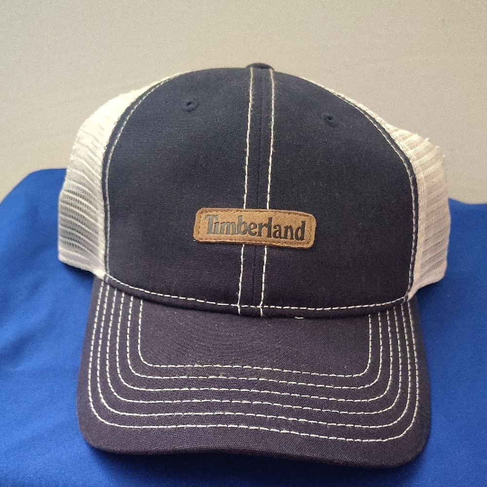 Timberland Dark Blue and White Mesh Cap